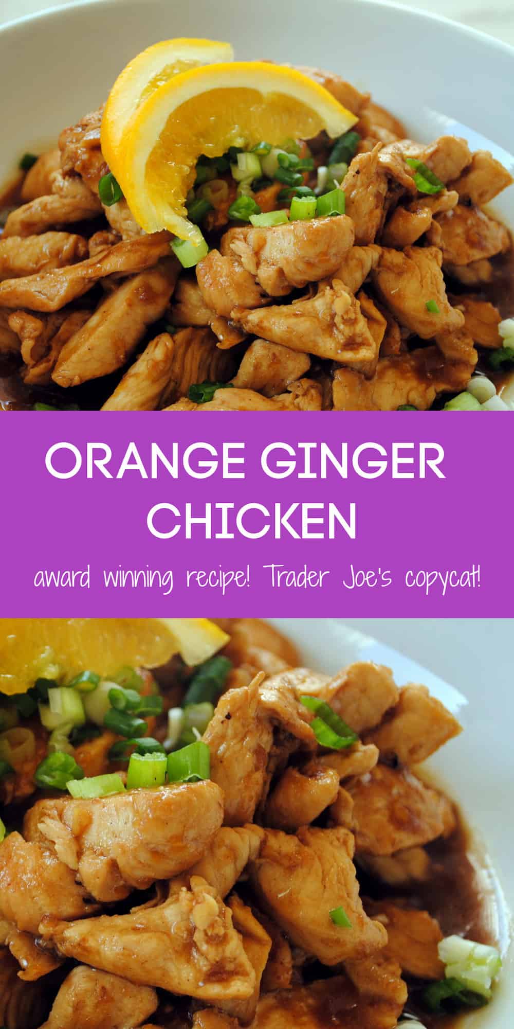 This award-winning Orange Ginger Chicken recipe is a healthier homemade alternative to takeout or Trader Joe's. The whole family will love this stir fried chicken breast glazed in orange ginger sauce. | foxeslovelemons.com
