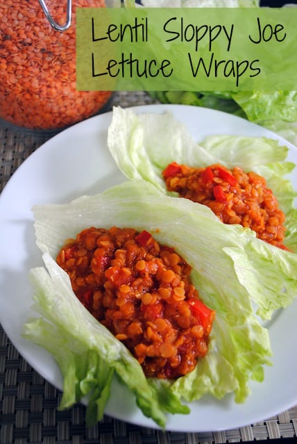 Vegetarian Lentil Sloppy Joe Lettuce wraps - simple, healthy, and delicious! | foxeslovelemons.com