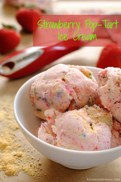 Strawberry Pop-Tart Ice Cream - Foxes Love Lemons