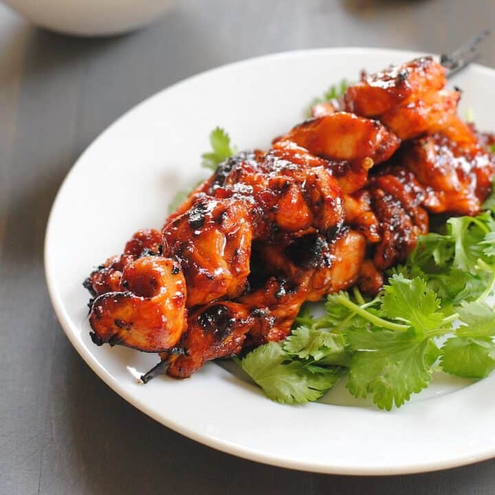 Grilled Teriyaki Chicken Skewers Recipe - Appetizer Addiction