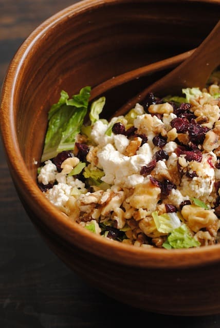 Cranberry-Walnut Salad with Feta & Apples - this is a salad everybody seems to like! | foxeslovelemons.com