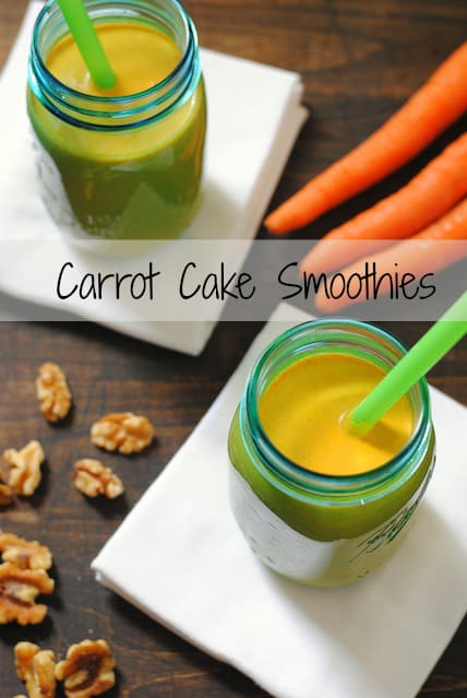 Carrot Cake Smoothies - all the flavor of dessert, but in a much healthier package! | foxeslovelemons.com
