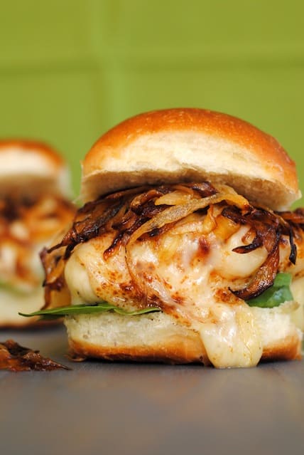 French Onion Chicken Sandwiches