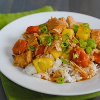 Crock Pot Teriyaki Turkey - Have some leftover turkey that you'd like to transform with completely non-Thanksgiving flavors? Throw it in your slow cooker with some pineapple, ginger and teriyaki sauce. Make a quick batch of rice, and a turkey dinner with Asian flair is served! | foxeslovelemons.com
