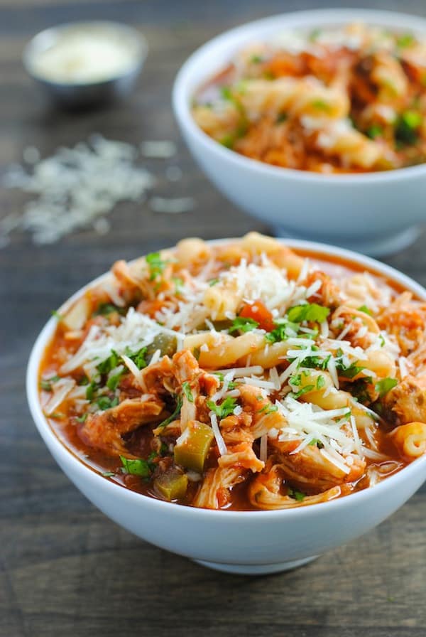 Slow Cooker Chicken Parmesan Soup