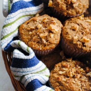 Maple-Pecan Bran Muffins - A tasty breakfast packed with vitamins and nutrients! | foxeslovelemons.com