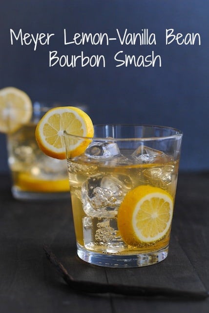 Meyer Lemon-Vanilla Bean Bourbon Smash | www.foxeslovelemons.com