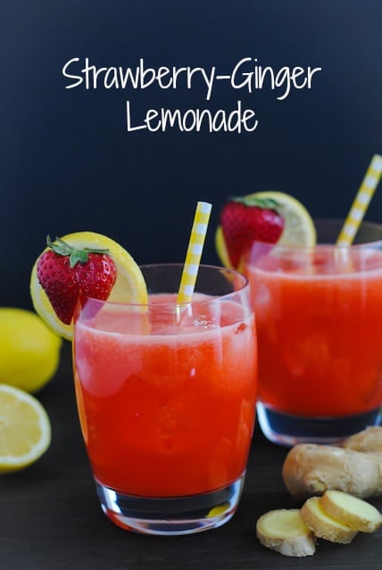 Strawberry-Ginger Lemonade - A unique and refreshing twist on classic lemonade! | foxeslovelemons.com