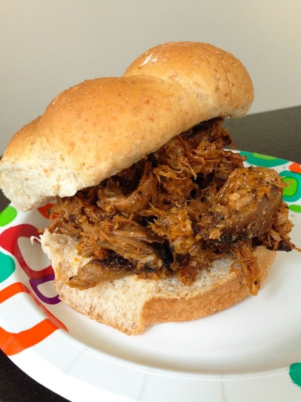 Smoked Barbecue Pulled Pork Sandwiches | Sangria Party Week 2014 | foxeslovelemons.com