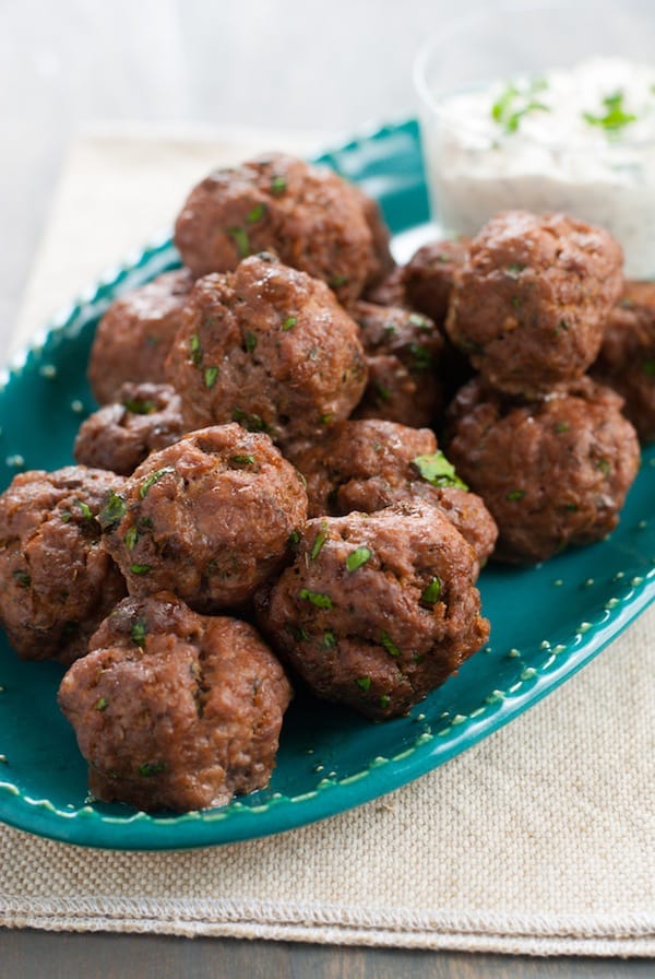 Snappy Cocktail Meatballs with Creamy Mustard Sauce (Gluten-Free) - A party appetizer that everyone can enjoy, and it comes together in just minutes! | foxeslovelemons.com