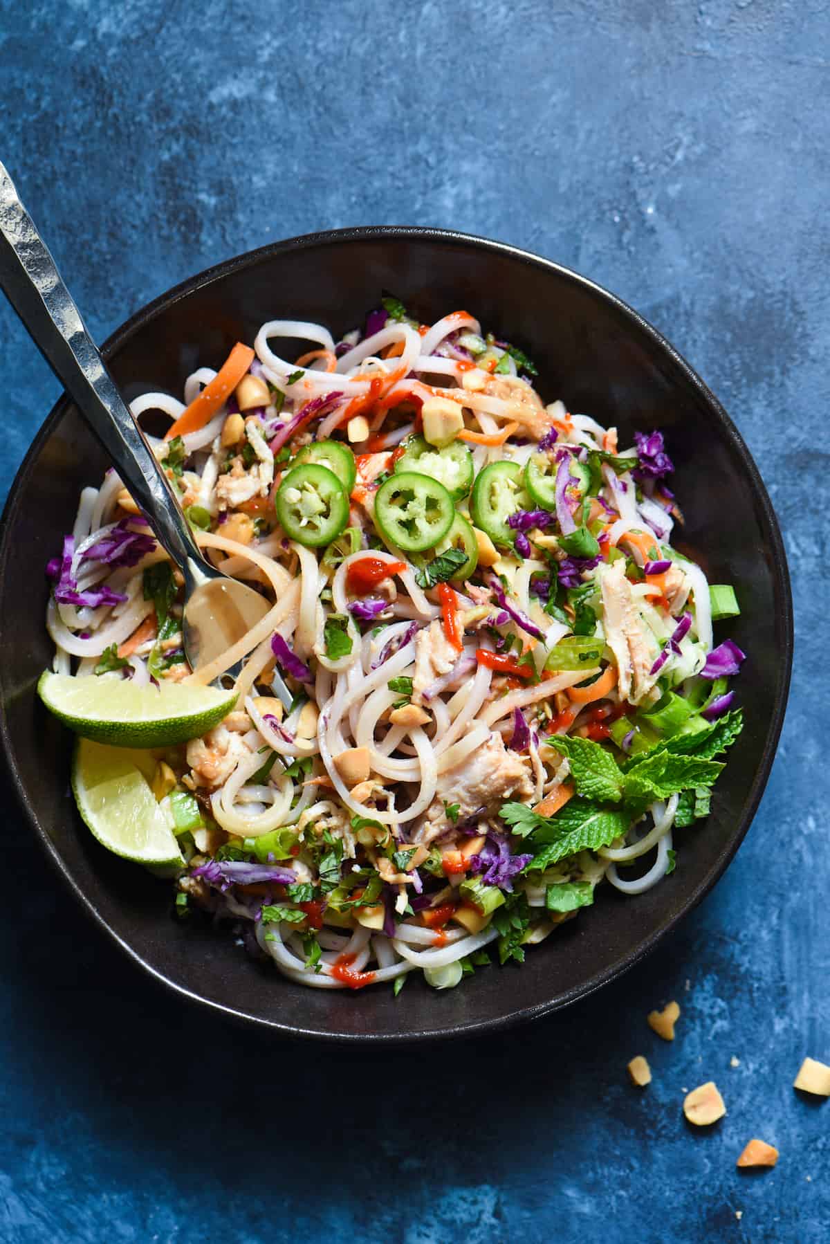 Slow Cooker Thai Turkey Noodle Bowls - A simple slow cooker meal with a flurry of fresh ingredients. | foxeslovelemons.com