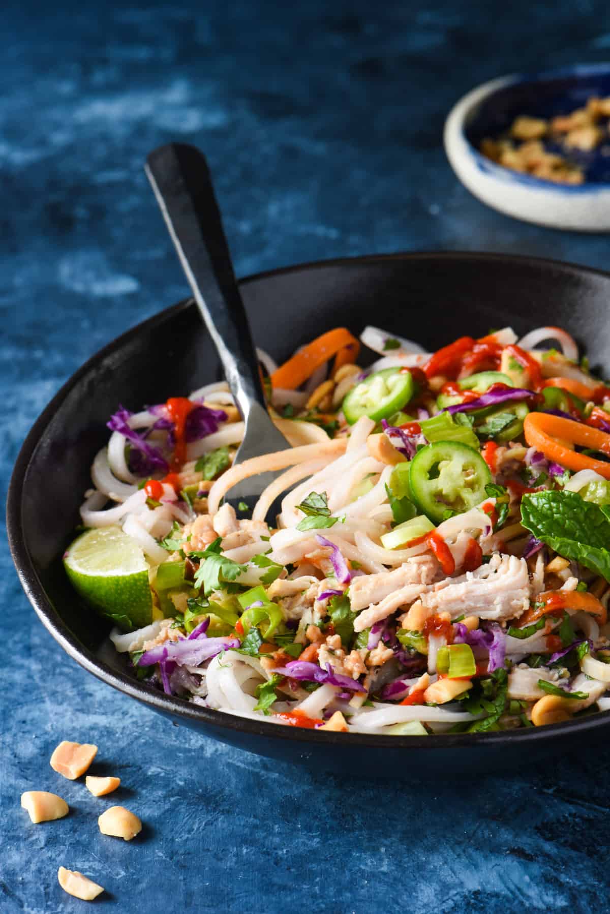 Slow Cooker Thai Turkey Noodle Bowls - A simple slow cooker meal with a flurry of fresh ingredients. | foxeslovelemons.com