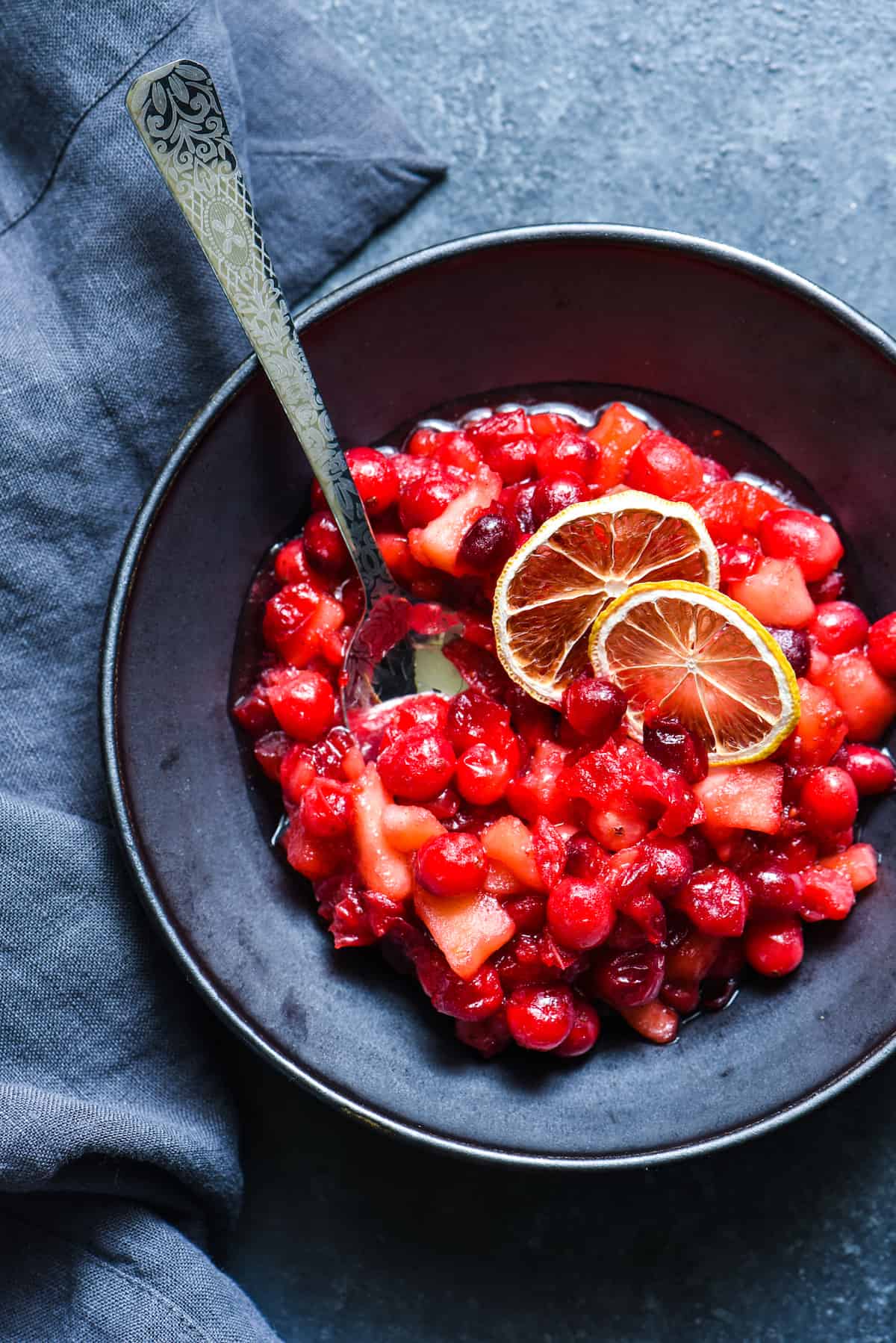 Hard Cider Cranberry Sauce - A simple, quick, SPIKED twist on classic cranberry sauce. | foxeslovelemons.com