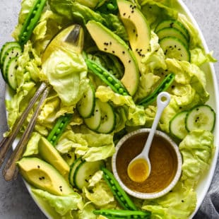 This Miso Dressing Recipe will turn any typical bowl of greens into a showstopping salad that will become the star of your meal! | foxeslovelemons.com