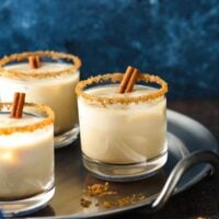 This Brown Sugar & Cinnamon White Russian is creamy and comforting. The combo of coffee liqueur, brown sugar and cinnamon southern cream, vodka and milk feels like a cocktail and dessert, all in one glass! | foxeslovelemons.com