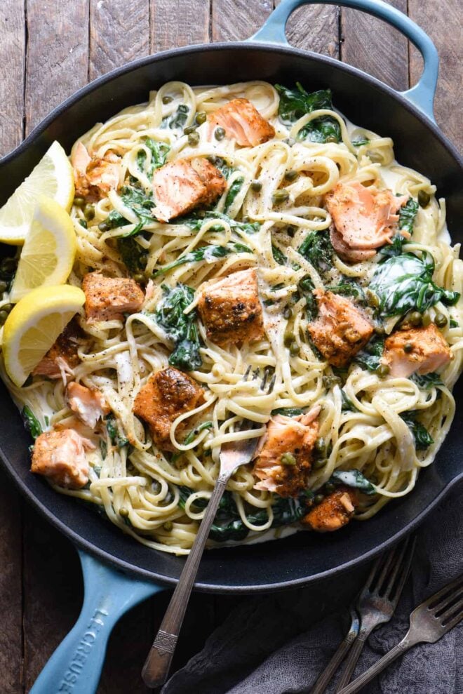 The Best Creamy Salmon Pasta - Foxes Love Lemons