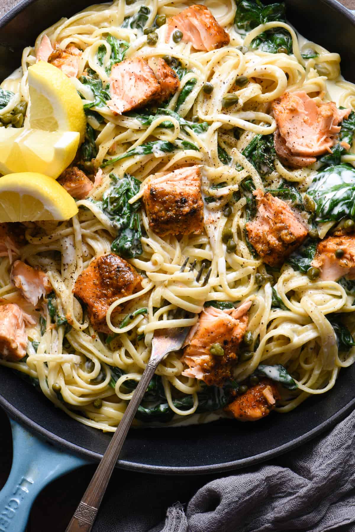 Fettuccine Alfredo Recipe With Cream Cheese Salmon And Spinach ...