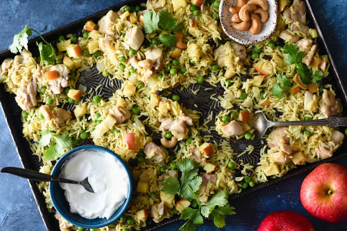 Sheet Pan Chicken Apple Curry