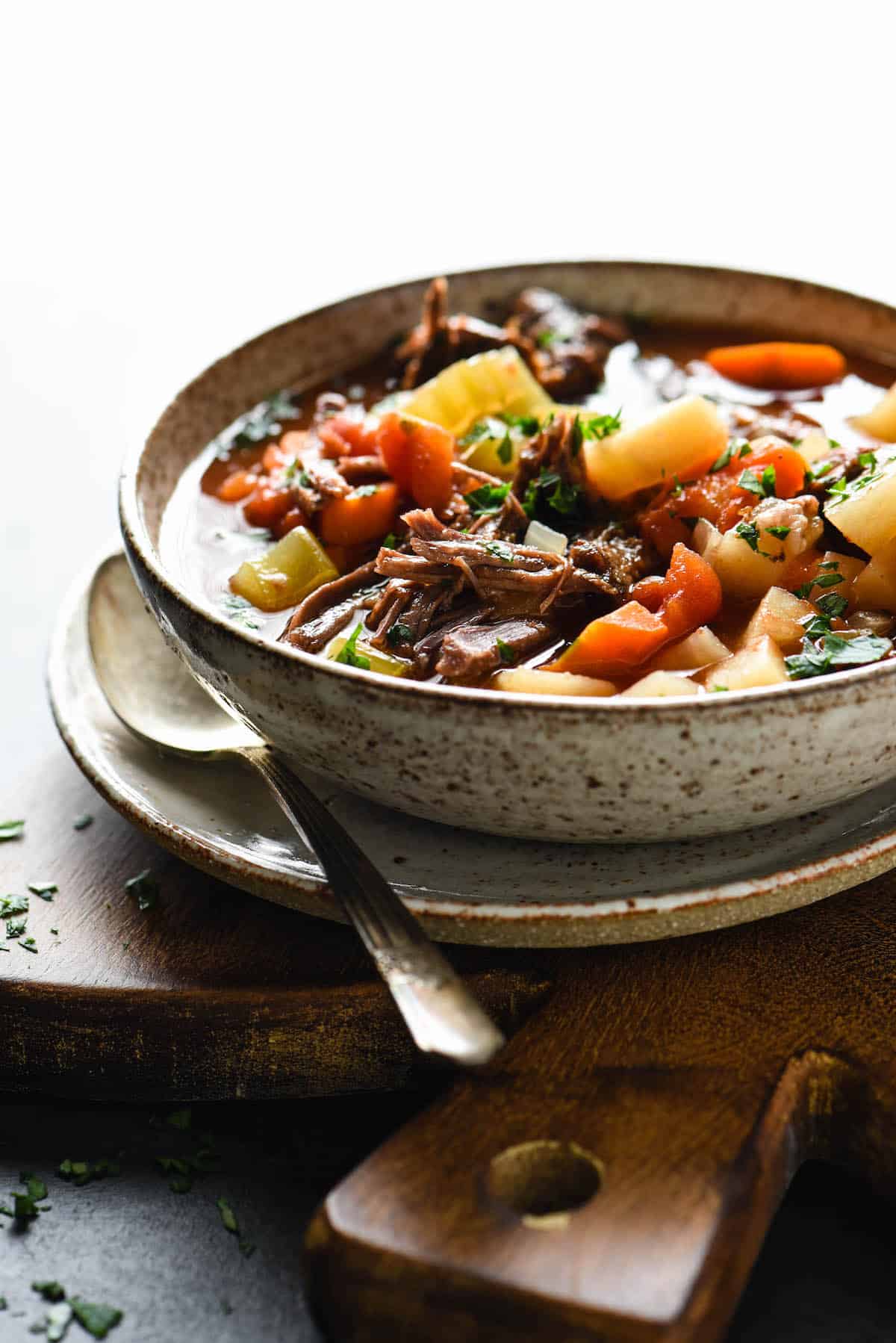 Vegetable Beef Soup Slow Cooker Foxes Love Lemons 7574