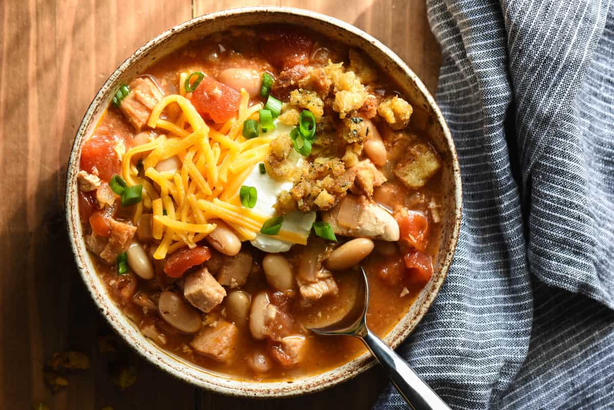 Turkey Chili (Great for leftover Turkey!) - Sugar Spun Run