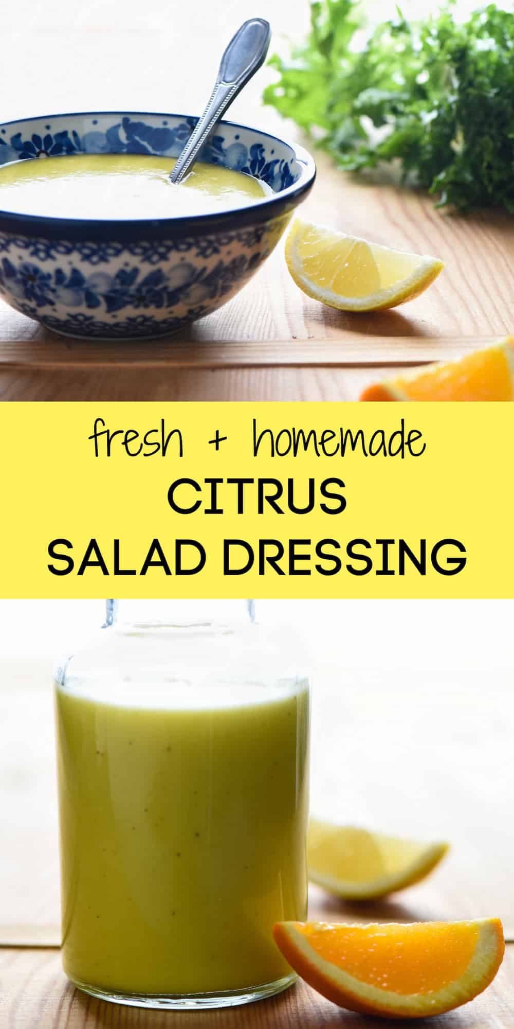 Forget store bought salad dressing. This homemade Citrus Salad Dressing recipe takes just 5 minutes and will be healthier, fresher and more delicious. | foxeslovelemons.com