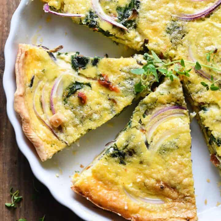 Vegetarian Quiche (Easy Quiche with Vegetables) - Foxes Love Lemons