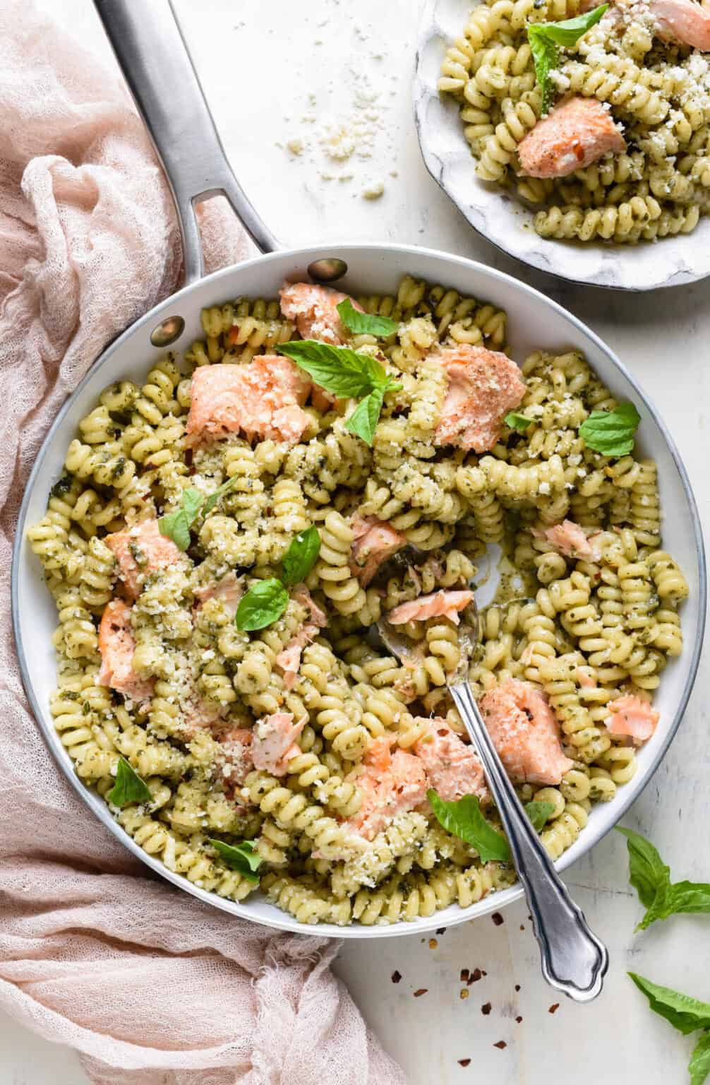 Salmon Pesto Pasta Weeknight Dinner Foxes Love Lemons 8503