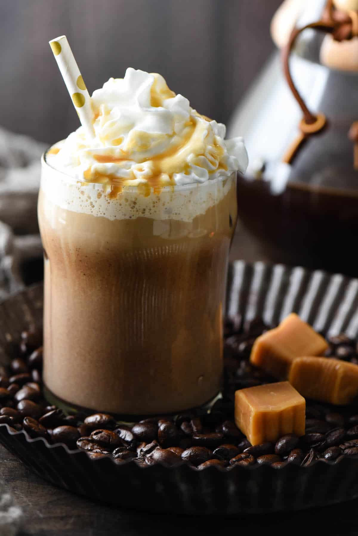 Easy Homemade Caramel Iced Coffee - Frosting and Fettuccine