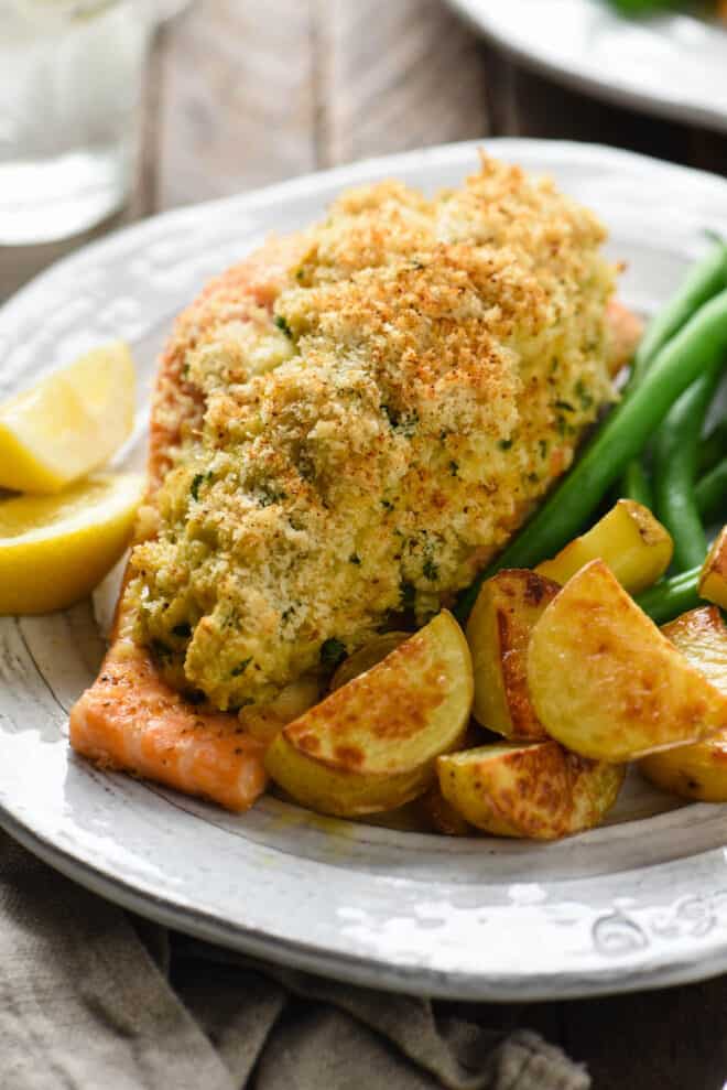 Crab Stuffed Salmon Recipe - Foxes Love Lemons