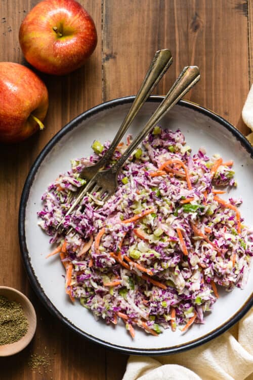 Coleslaw with Apple Cider Vinegar Foxes Love Lemons