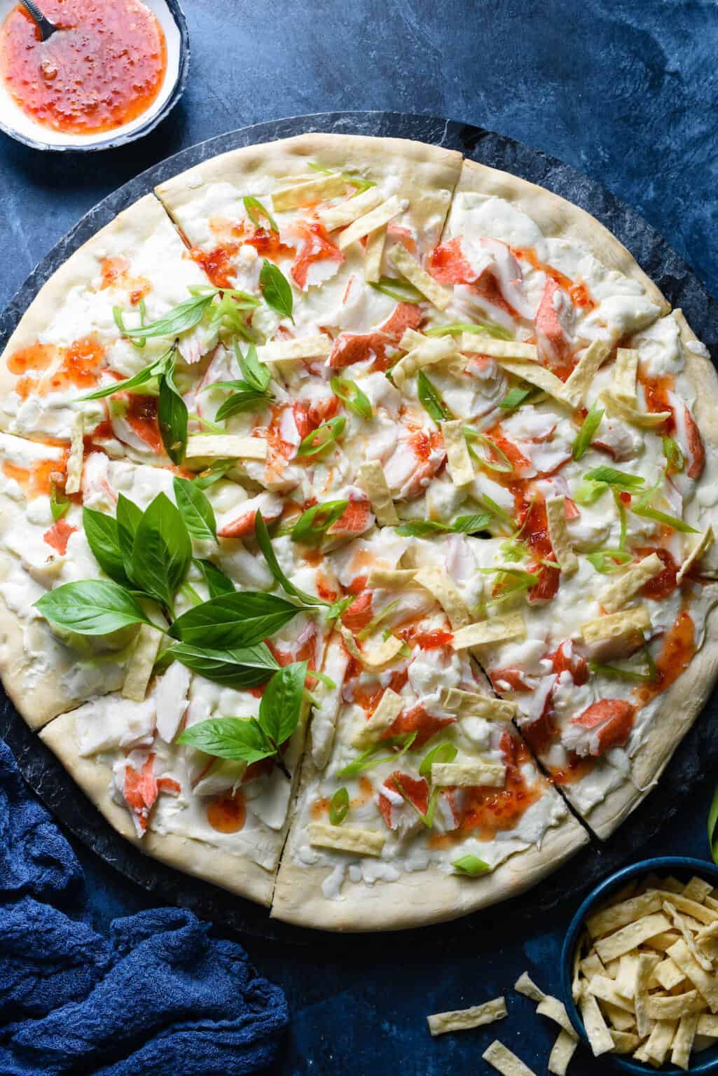 The Best Crab Rangoon Pizza Recipe Foxes Love Lemons
