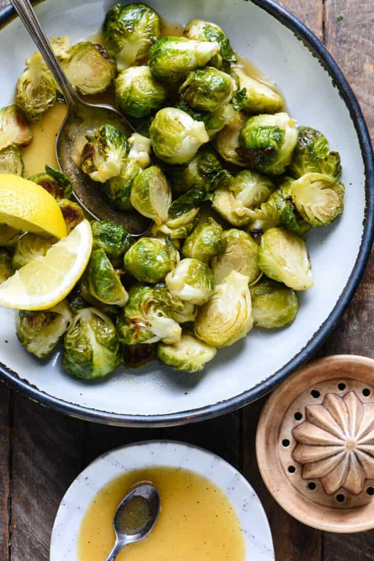 Lemon Maple Brussels Sprouts - Foxes Love Lemons