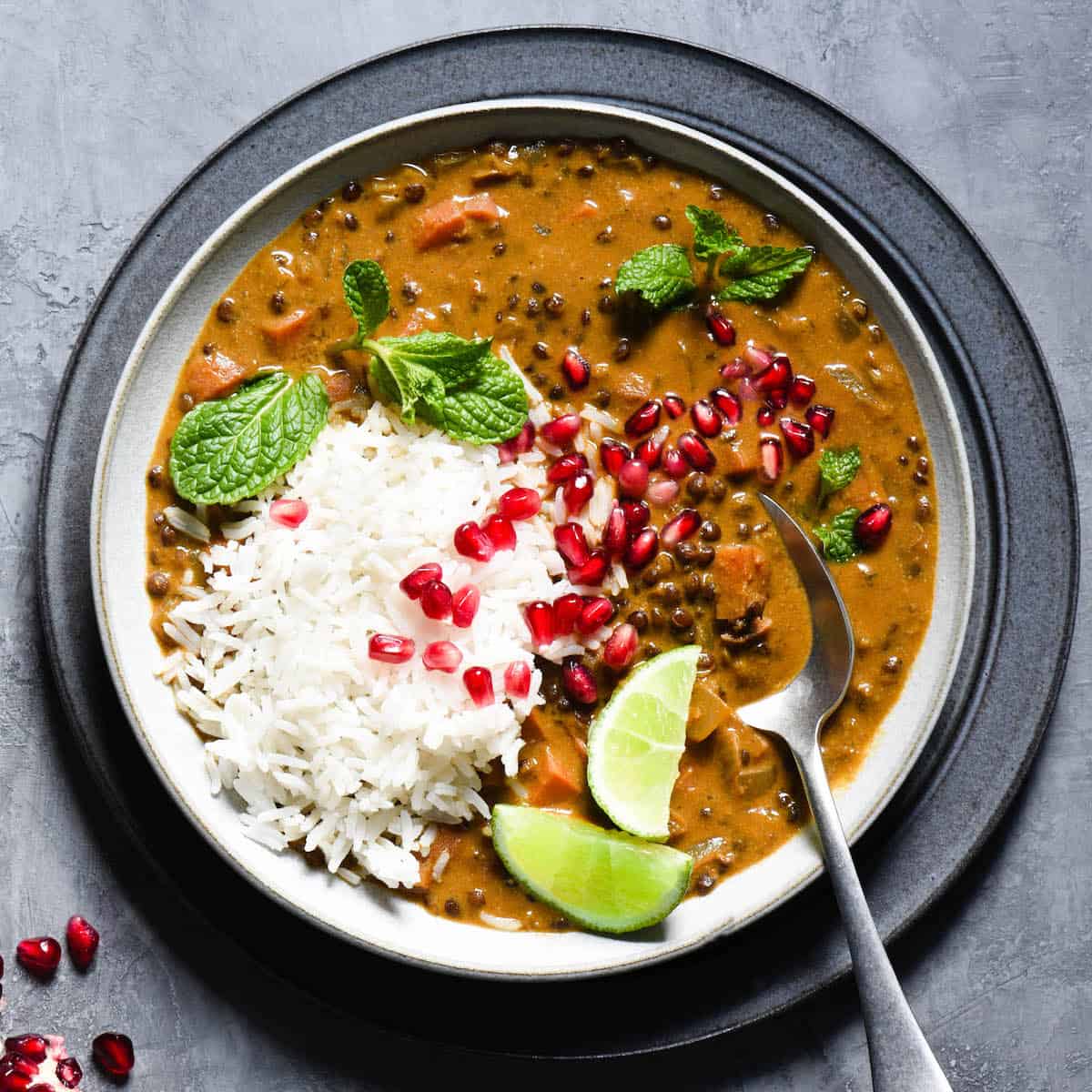 Green lentil and vegetable curry online