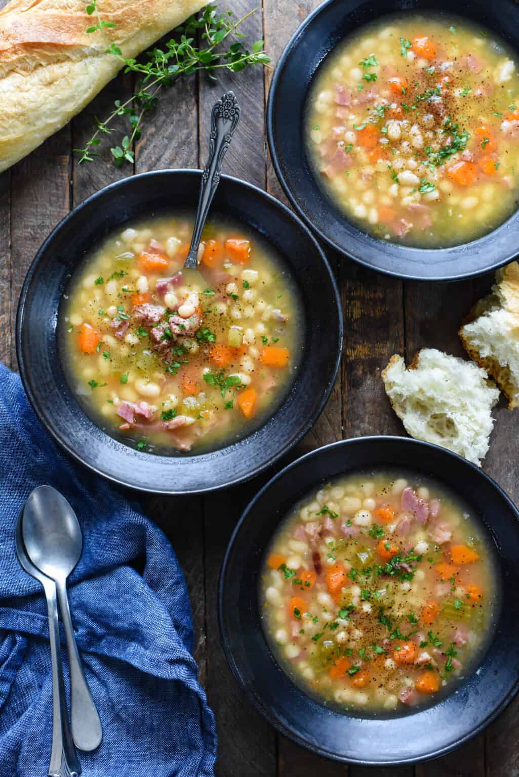 Recipe For Ham and Bean Soup Foxes Love Lemons