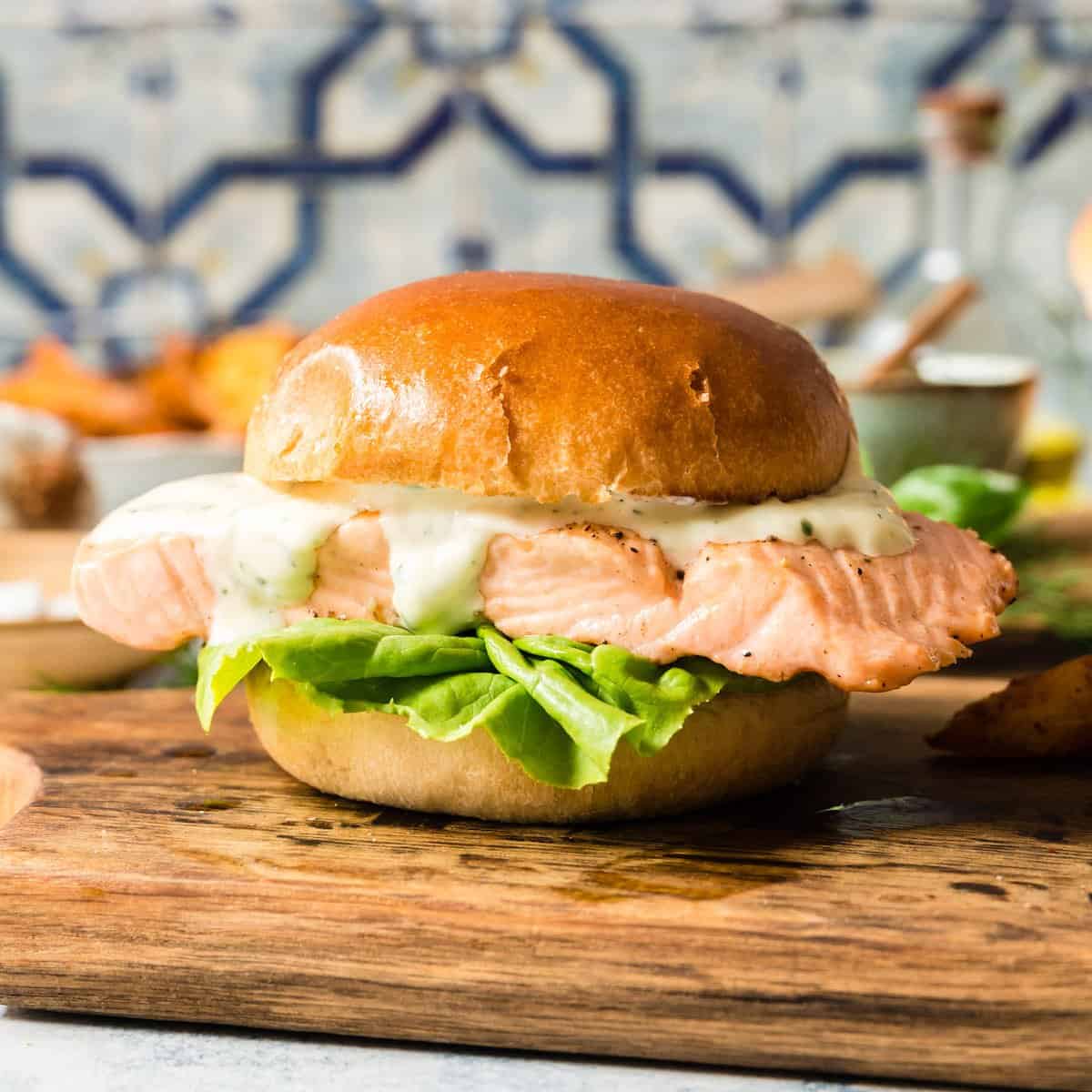 Salmon Sandwich - Foxes Love Lemons