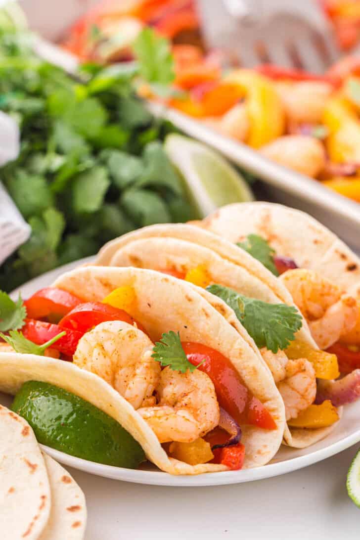 Skillet Shrimp Fajitas - The Seasoned Mom