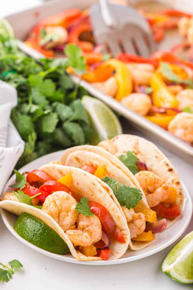 Shrimp Fajitas (Sheet Pan) Foxes Love Lemons