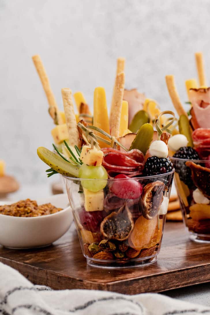 Individual Charcuterie Cups, Party Platters