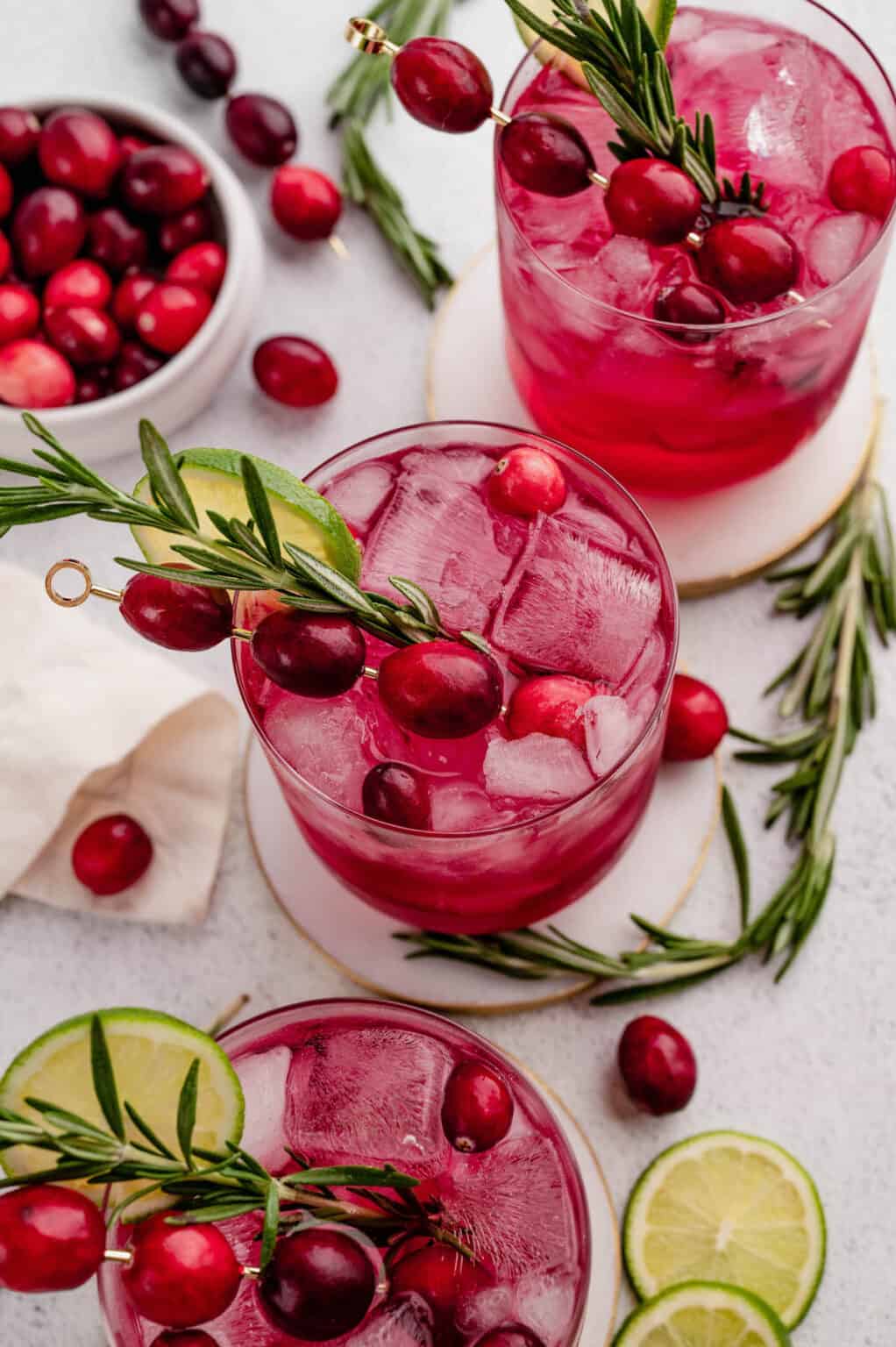 Cranberry Rosemary Cocktail - Foxes Love Lemons