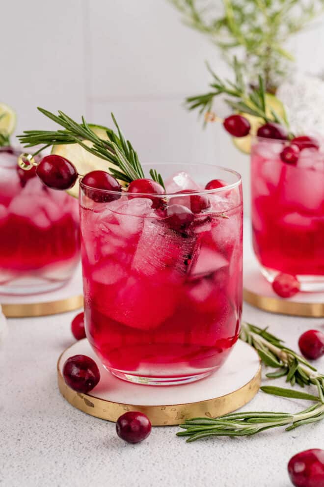 Holiday Cranberry Cocktail - Foxes Love Lemons