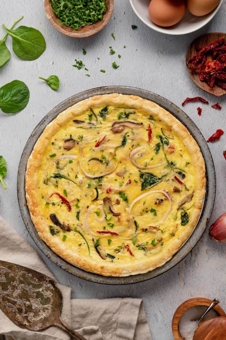 Vegan Quiche w/ Summer Vegetables • Green Evi