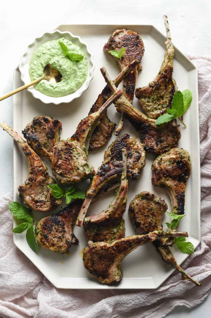 Lamb Chops with Fresh Herb Yogurt