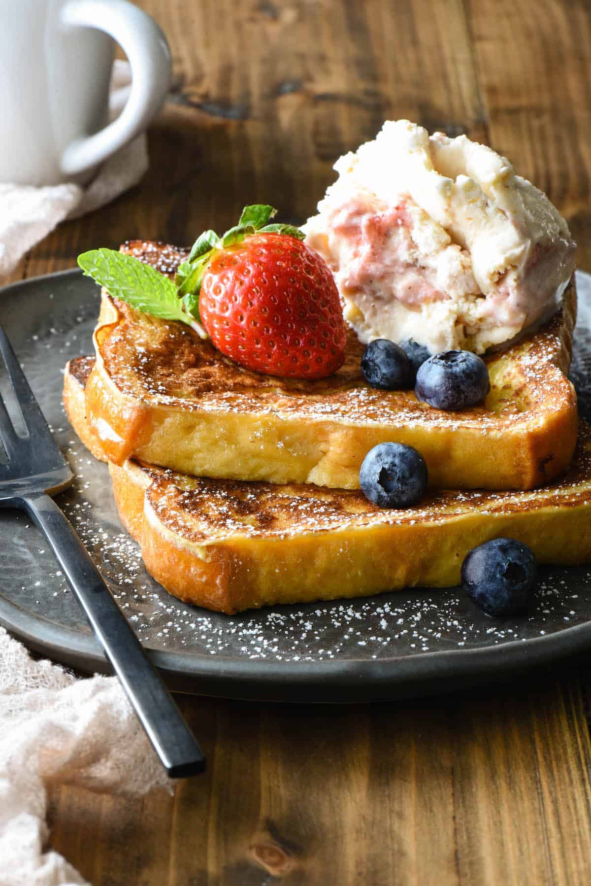 Ice Cream French Toast (Brioche Bread) - Foxes Love Lemons