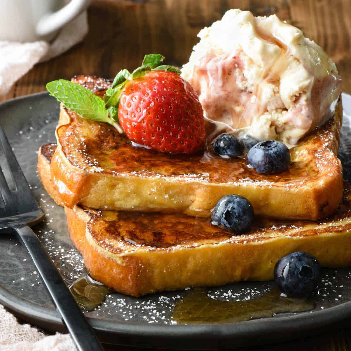 Ice Cream French Toast (Brioche Bread) Foxes Love Lemons