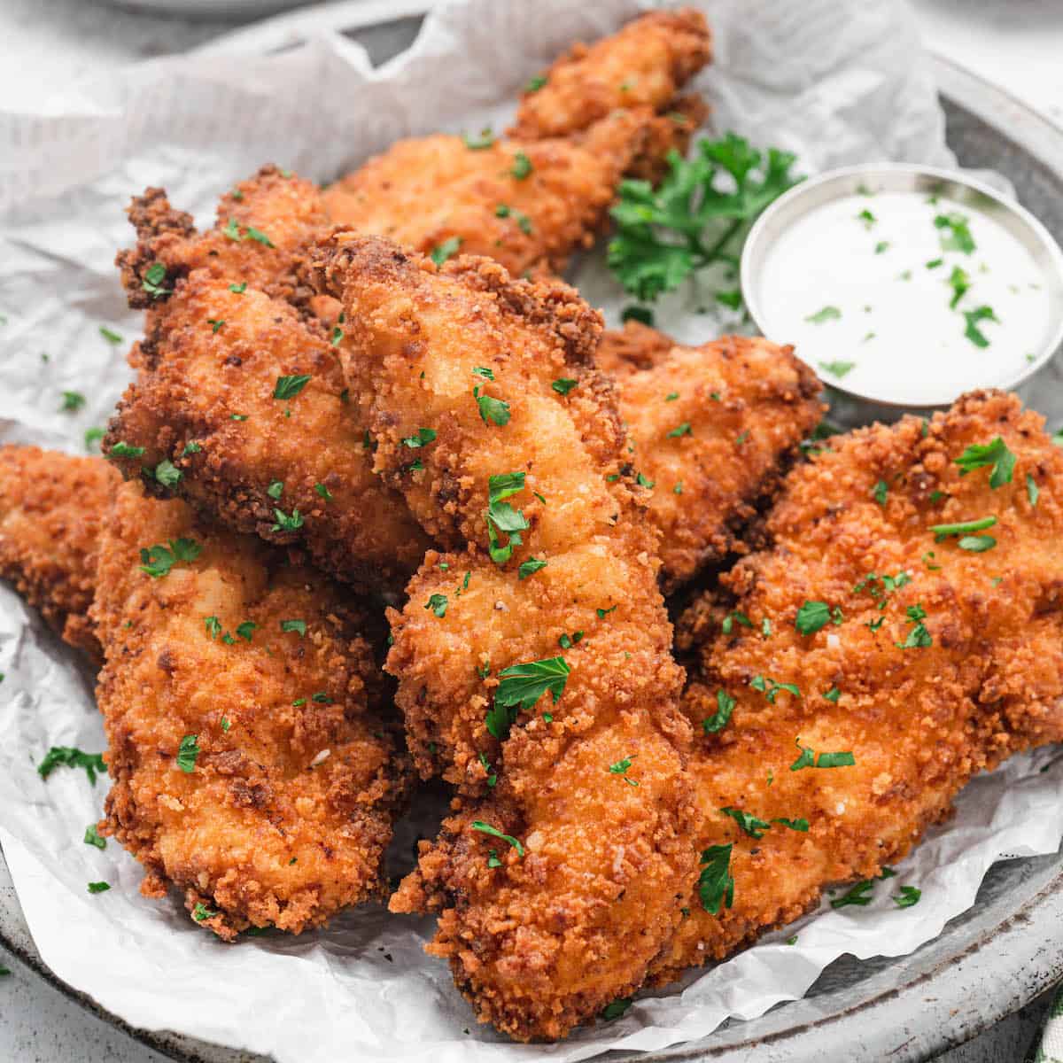 Buttermilk Fried Chicken Tenders Recipe - Foxes Love Lemons