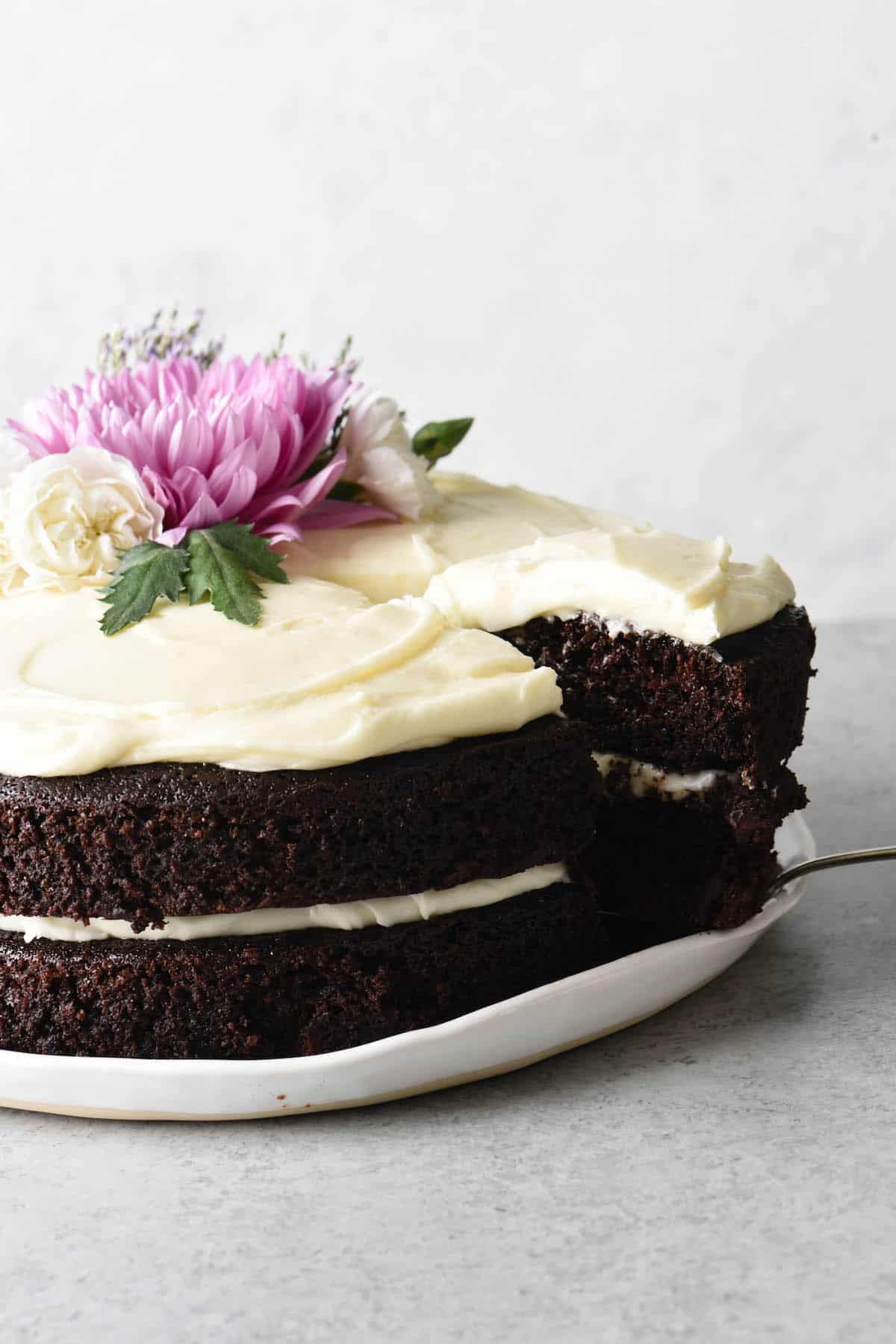 Chocolate Cake with Cream Cheese Frosting - Foxes Love Lemons