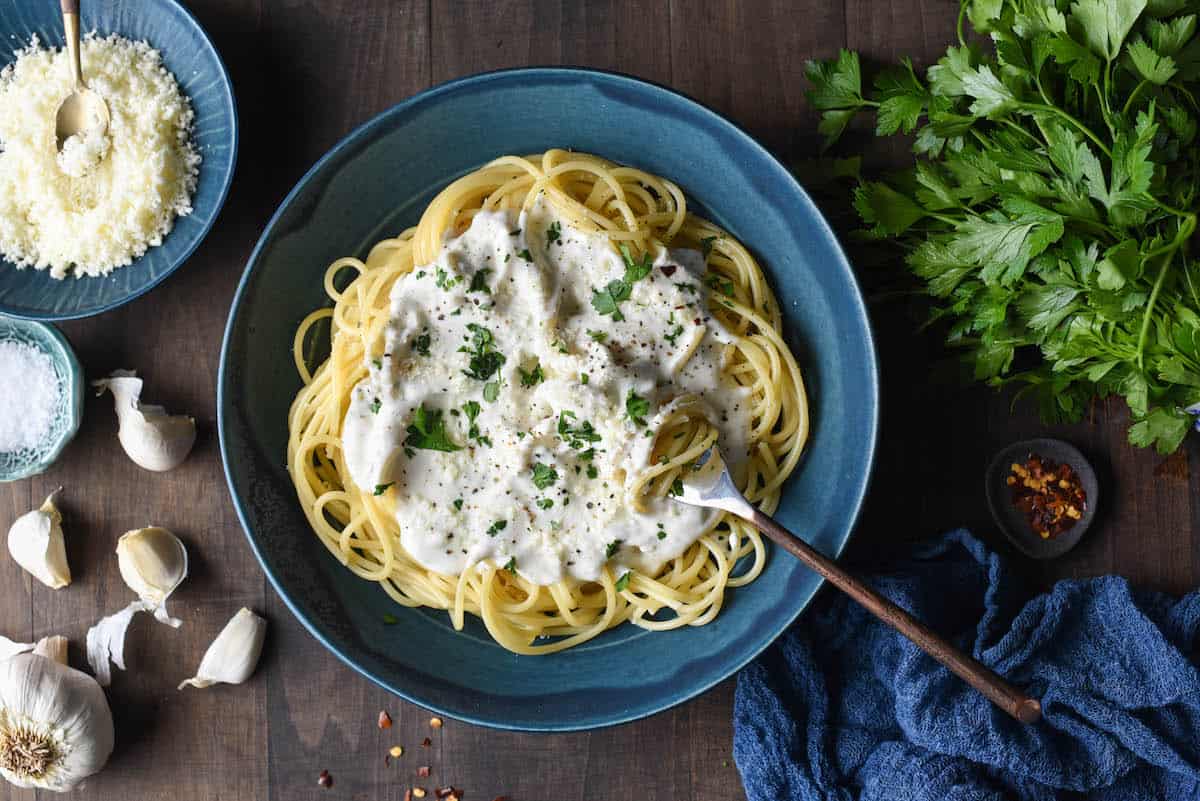 Garlicky Yogurt Pasta Sauce Foxes Love Lemons