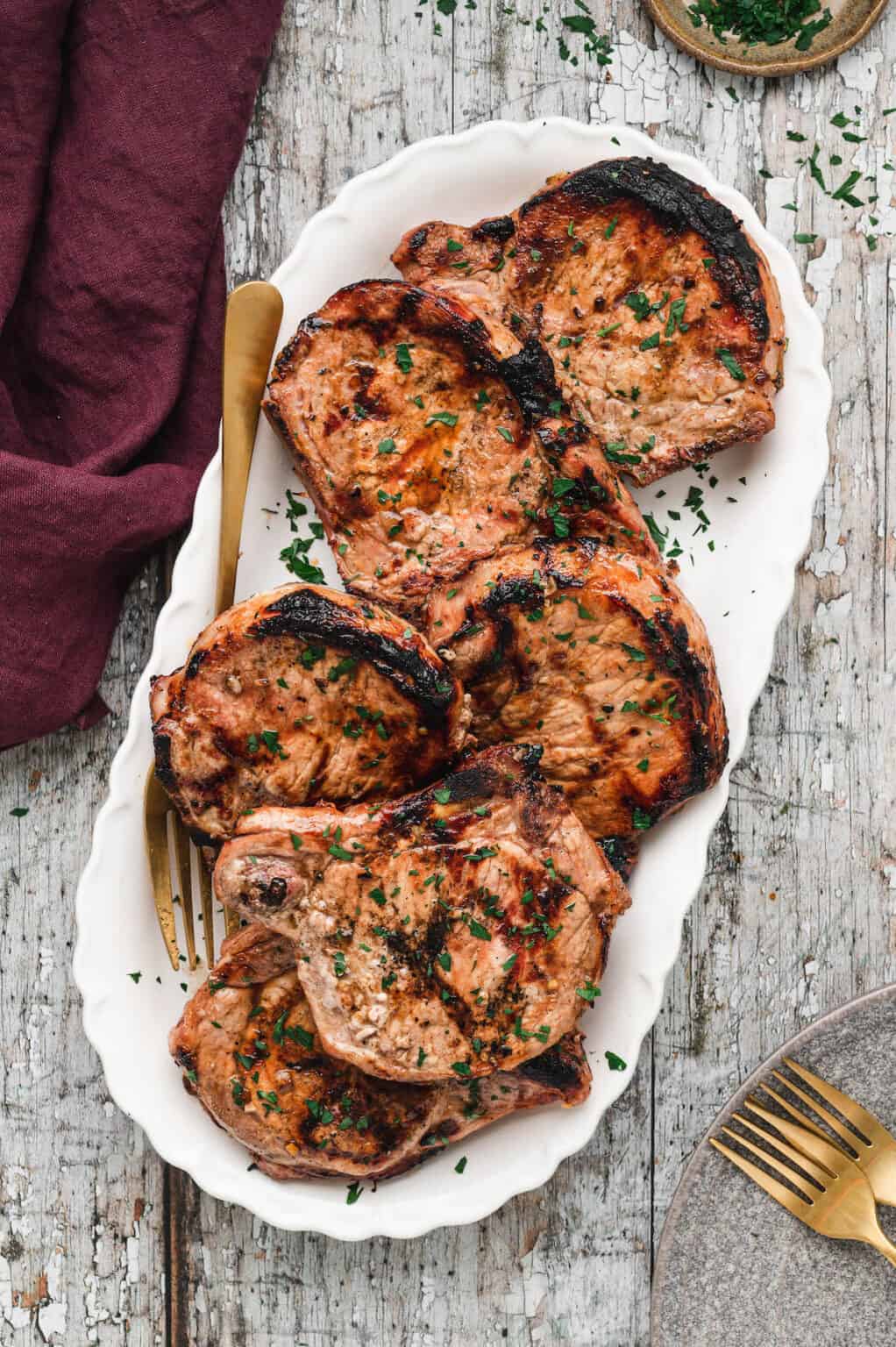 BEST Grilled Pork Chops Foxes Love Lemons