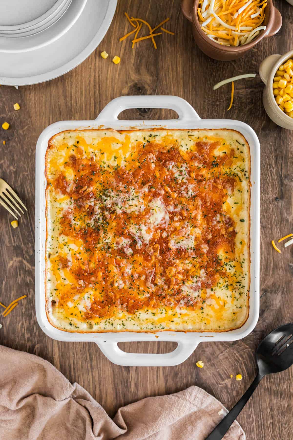 Cheesy Corn Casserole Recipe - Foxes Love Lemons