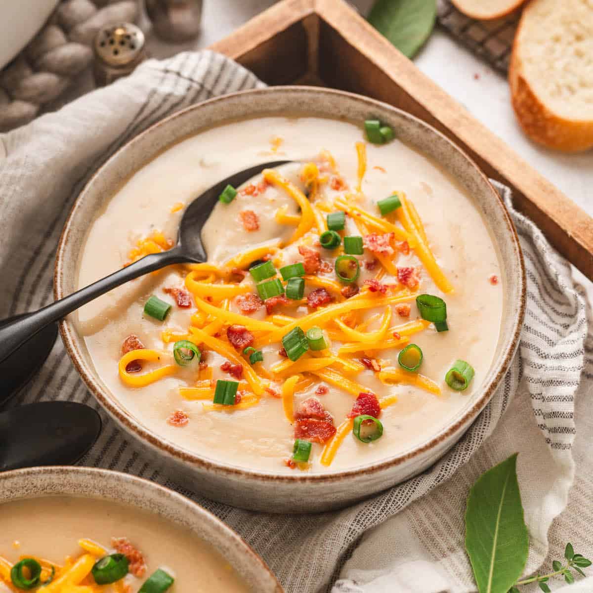 Potato Soup Recipe (With Chicken Broth) - Foxes Love Lemons
